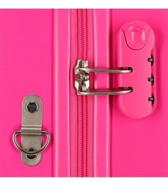 Movom Tęczowa walizka Always Smile Pink -38x50x20cm