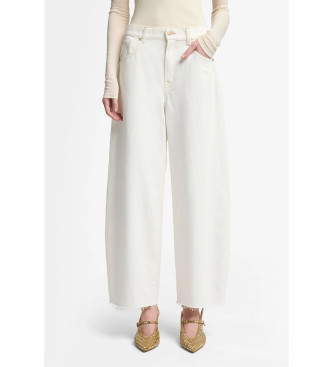 7 For All Mankind Jeans Bonnie Curvilinear Milkyway With Raw Cut off-white
