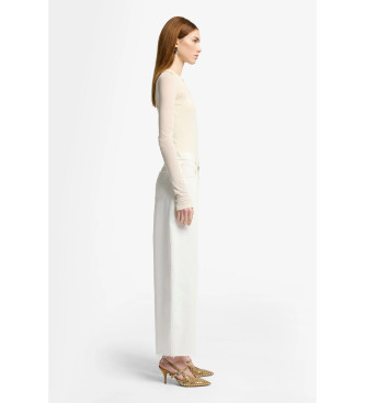 7 For All Mankind Jeans Bonnie Curvilinear Milkyway With Raw Cut off-white