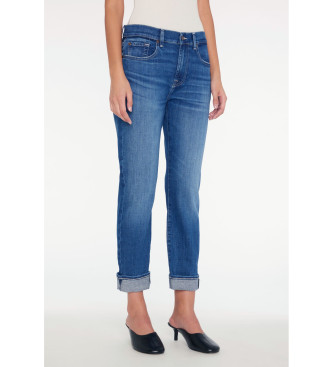 7 For All Mankind Jean boyfriend, taille moyenne, bleu