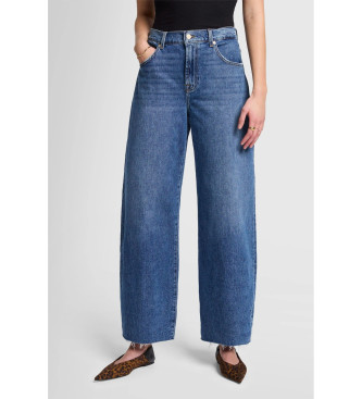7 For All Mankind Jeans Santa Cruz With Raw Cut blue