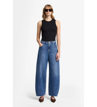 7 For All Mankind Jeans Santa Cruz With Raw Cut blue