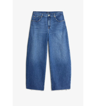 7 For All Mankind Jeans Santa Cruz With Raw Cut blue