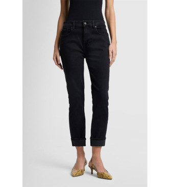 7 For All Mankind Jean slim  taille moyenne noir