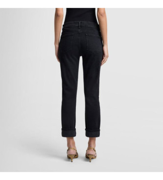 7 For All Mankind Jeans slim neri a vita media