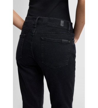 7 For All Mankind Jean slim  taille moyenne noir