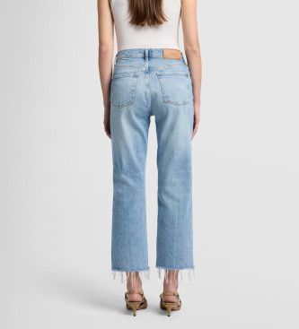 7 For All Mankind Jeans Gerade hoch geschnitten  blau