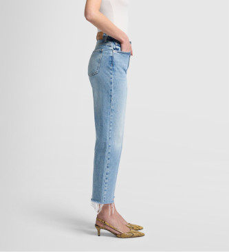 7 For All Mankind Jeans Gerade hoch geschnitten  blau