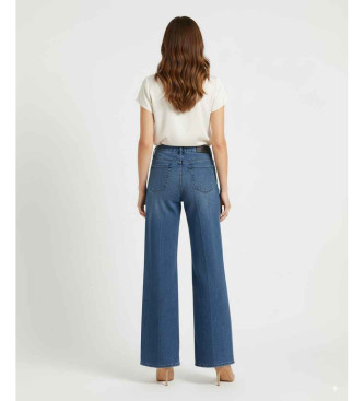 7 For All Mankind Dżinsy Lotta z szerokimi nogawkami w kolorze niebieskim