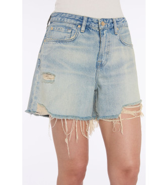 7 For All Mankind Short Monroe Long bleu