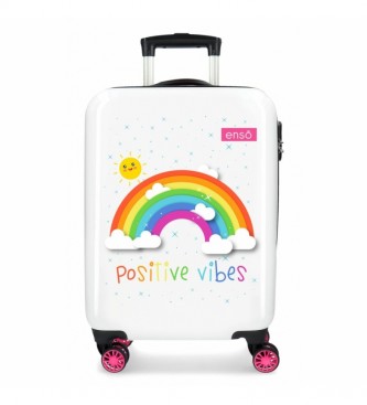 Enso Rainbow Hard Suitcase Blanc, Rose -38x55x20cm -38x55x20cm-. 