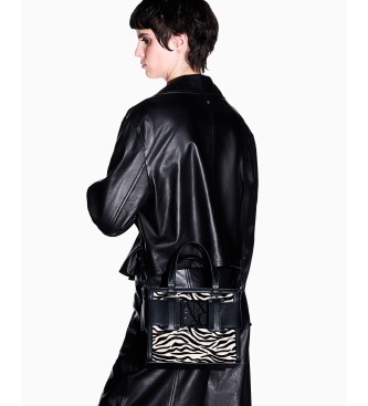 A|X Armani Exchange Black Printed Bag