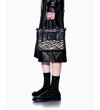 A|X Armani Exchange Black Printed Bag