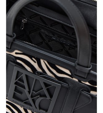 A|X Armani Exchange Black Printed Bag