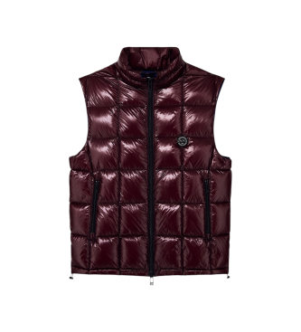 A|X Armani Exchange Bordowa kamizelka z miękkiego puchu