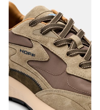 HOFF Ténis de couro City Mkii castanho castanho esverdeado