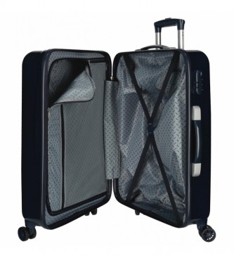 Joumma Bags Medium size suitcase Minnie rigid 70L Sunny Day navy blue -48x68x26cm