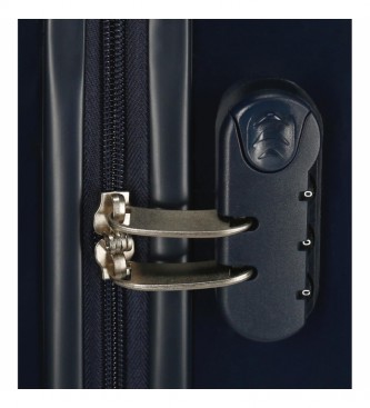 Joumma Bags Dimensioni cabina valigia Mickey caratteri rigidi blu navy -38x55x20cm