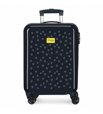 Movom Movom Bubbles Cabin Baggage Cabin Baggage Bubbles Rigid 55cm Navy Blue med gult logo