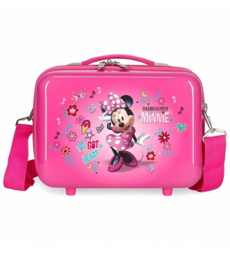 Joumma Bags ABS Enjoy Minnie Heart Adaptable Toilet Bag Fuchsia -29x21x15cm