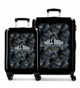 Roll Road Zestaw bagażowy Team Rigid -55-69cm - czarny