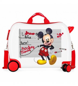 Joumma Bags Kinderkoffer 2 multidirektionale Rder Mickey ziehen die Linie -38x50x20cm