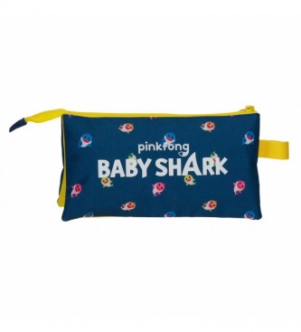 Disney Trzykomorowy piórnik Baby Shark My Good Friend -22x12x5cm