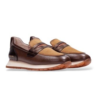 Hispanitas Leder-Mokassins Sport Kansas braun