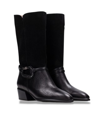 Hispanitas Botas de Couro Verona preto
