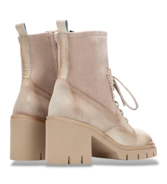 Hispanitas Läderboots Zurich beige kräm