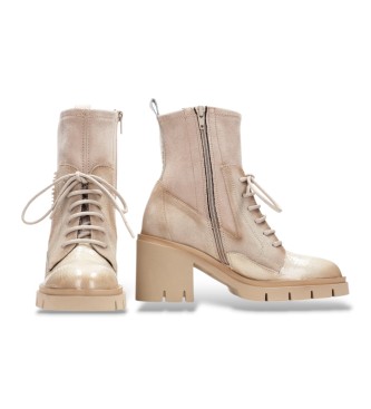 Hispanitas Läderboots Zurich beige kräm