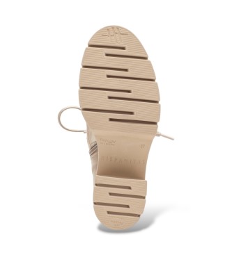 Hispanitas Läderboots Zurich beige kräm