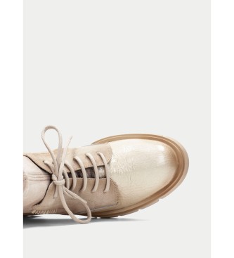 Hispanitas Läderboots Zurich beige kräm