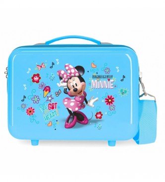 Joumma Bags ABS Toilet Bag Enjoy Minnie Heart Adaptable Blue -29x21x15cm