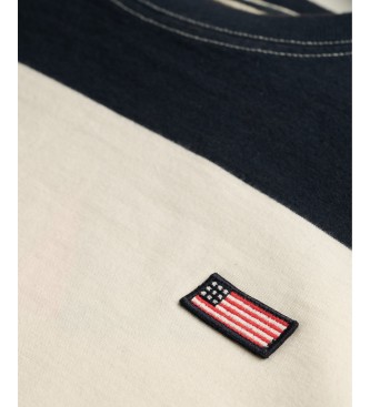 Superdry Ess Stripe Slouchy sweatshirt marinblå