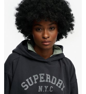 Superdry Athletic Essentials Relax Hood-luvtröja marinblå