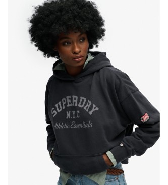 Superdry Athletic Essentials Relax Hood-luvtröja marinblå