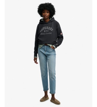Superdry Athletic Essentials Relax Hood-luvtröja marinblå