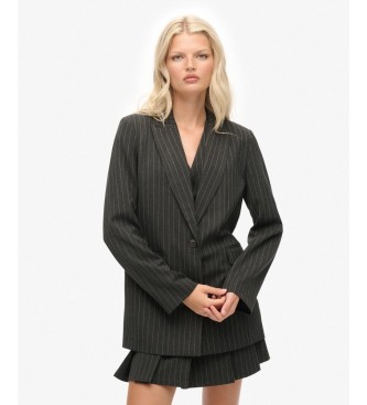 Superdry Americana Pinstripe Boyfriend gris