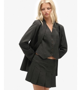 Superdry Americana Pinstripe Boyfriend gris