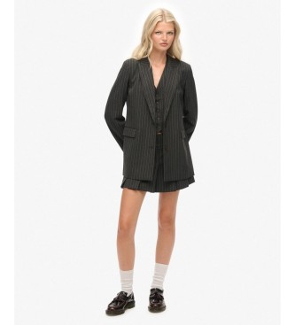Superdry Americana Pinstripe Boyfriend gris