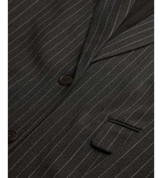 Superdry Americana Pinstripe Boyfriend gris