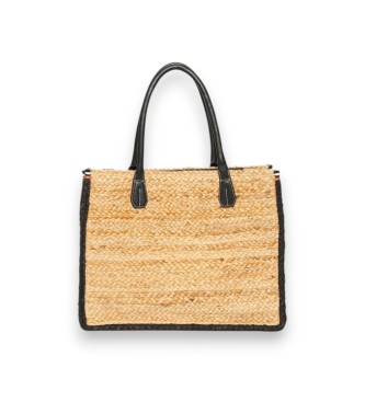 Superdry Sac cabas en cuir Luxe Beach beige