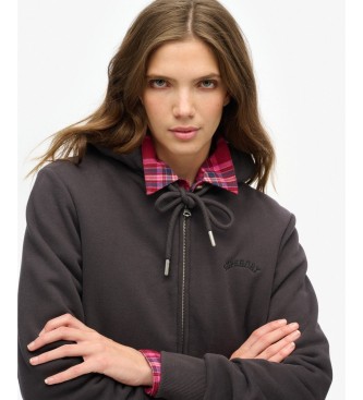 Superdry Bluza z kapturem Borg Lined Ziphood w kolorze czarnym