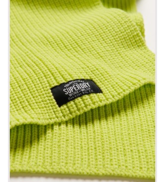 Superdry Klassisk grønt strikket tørklæde