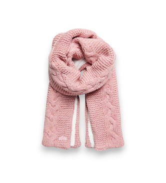 Superdry Rosa tørklæde strikket med snoningsmønster