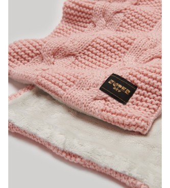 Superdry Rosa strikket flettemønster-tørklæde