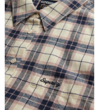Superdry Camisa Check Flannel Relaxed bege