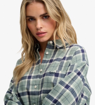 Superdry Chemise Check Flannel Relaxed verte