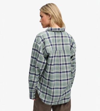Superdry Chemise Check Flannel Relaxed verte